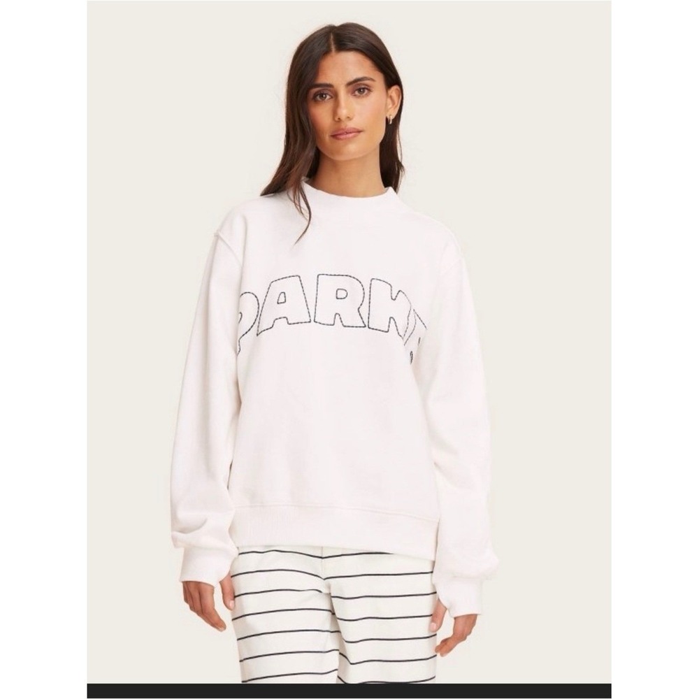 Parke x Target Women's Cream Mockneck Pullover Cream Sweatshirt L/XL NEW